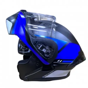 CASCO ABATIBLE ICH 3120 PICO NEGRO AZUL GRIS VISOR TR L (201428)