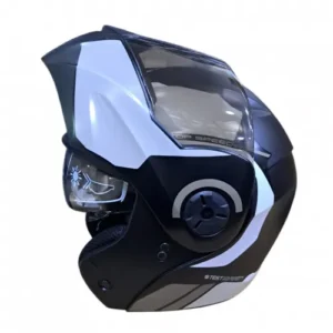 CASCO ABATIBLE ICH 3110 KHAM NEGRO GRIS CLARO BRILLO VISOR SMOKE L (202212)