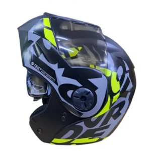 CASCO ABATIBLE ICH 3110 FREAK NEGRO GRIS OSCURO VISOR SMOKE L (203879)