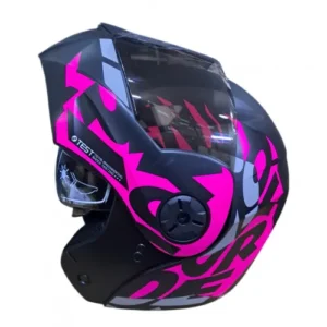 CASCO ABATIBLE ICH 3110 SP FREAK NEGRO FUCSIA MATE VISOR SMOKE S (204356)