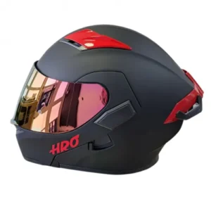 CASCO ABATIBLE HRO-3400DV_EVO SOLID NEGRO ROJO VISOR IRIDIUM XL
