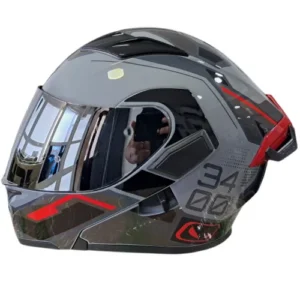 CASCO ABATIBLE HRO-3400DV_EVO SWITCH GRIS NEGRO VISOR IRIDIUM XL