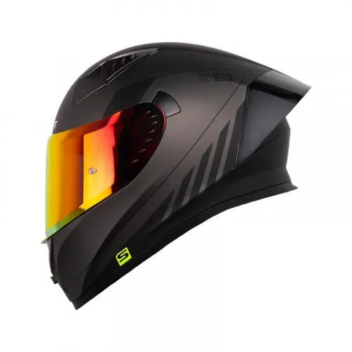 CASCO INTEGRAL SHAFT 526SP EVO RH-FORZA GRIS NEGRO VISOR REVO M