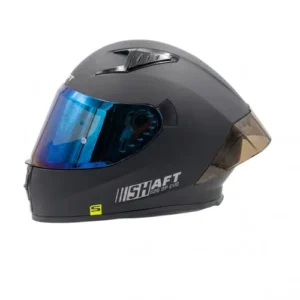 CASCO INTEGRAL SHAFT 526SP EVO SOLID NEGRO SILVER VISOR IRIDIUM XL