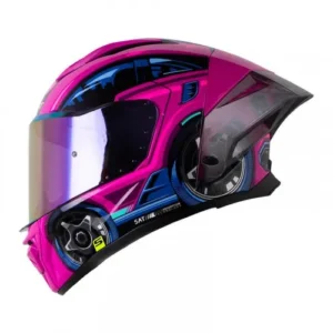 CASCO INTEGRAL SHAFT 596 SP SPORT-HEAD FUCSIA VISOR IRIDIUM M