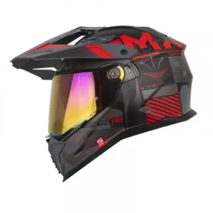 CASCO MULTIPROP SHAFT_PRO MX400D CRYPTONE NEGRO ROJO VISOR IRIDIUM M