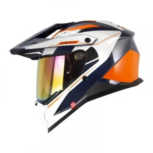 CASCO MULTIPROP SHAFT_PRO MX400D FRONTIER AZUL NARANJA VISOR IRIDIUM L