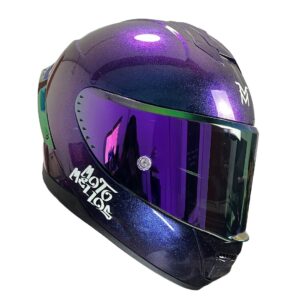 Casco Integral MM 909SP Solid Camaleon Visor Iridium Morado