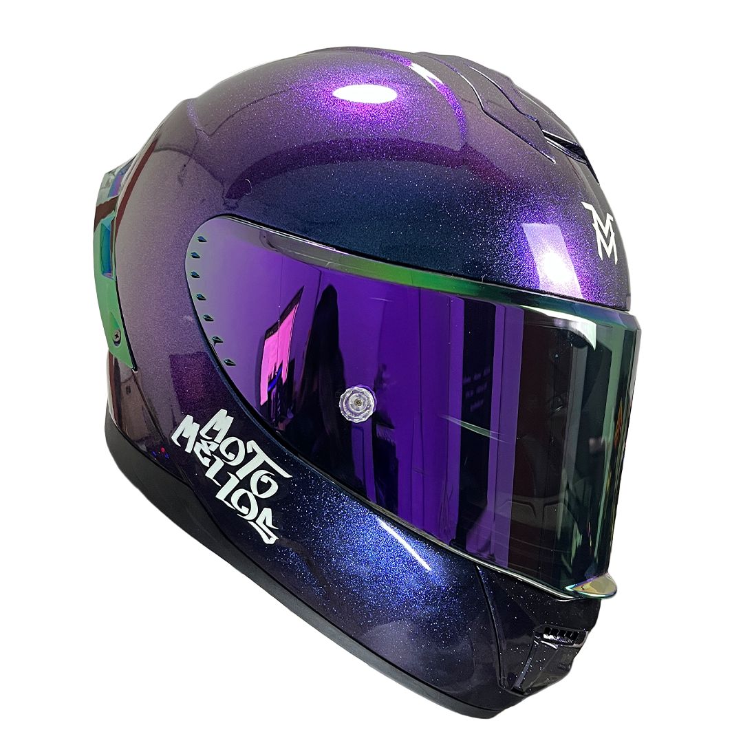 Casco Integral MM 909SP Solid Camaleon Visor Iiridium Morado