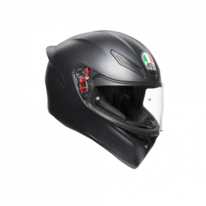 CASCO INTEGRAL AGV K-1S MONO SOLID (029) NEGRO MATE VISOR TRANSPARENTE