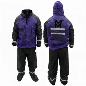 IMPERMEABLE SILICONADO MOTO MELLOS PECHO MORADO L