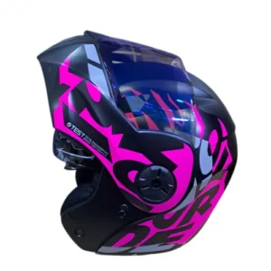 CASCO ABATIBLE ICH 3110 SP FREAKNEGRO FUCSIA VISOR AZUL S