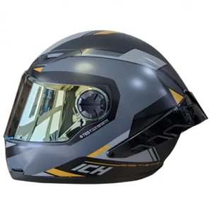 CASCO INTEGRAL ICH 501 SP BRAZUK NEGRO GRIS OSCURO VISOR DORADO L