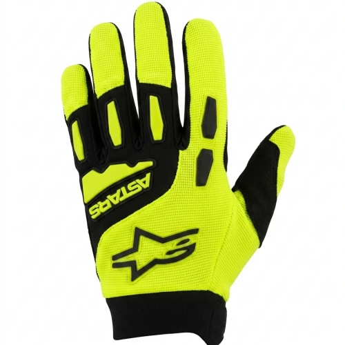 GUANTES ASTARS FULL BORE NEGRO AMARILLO M