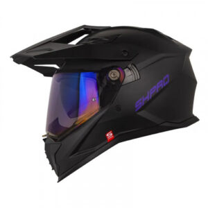CASCO MULTIPROP SHAFT_PRO MX400D SOLID NEGRO MORADO VISOR IRIDIUM S