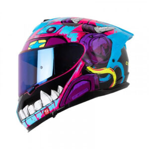 CASCO INTEGRAL SHAFT PRO 610 DV CYBERPUNK FUCSIA MORADO VISOR IRIDIUM S (194334)