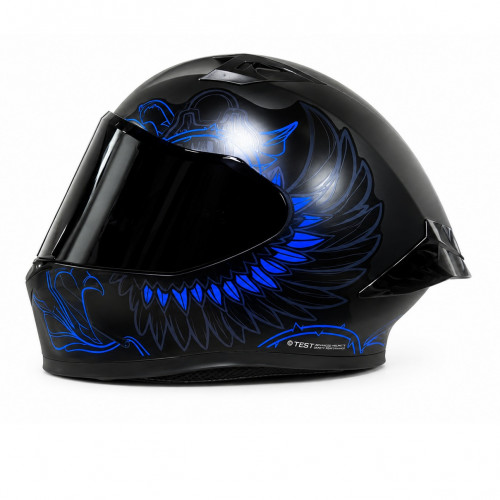 CASCO INTEGRAL ICH 503 THORNS NEGRO AZUL VISOR SMOKE L (195936)