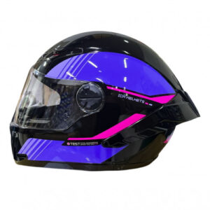 CASCO INTEGRAL ICH 501 SP SLASA NEGRO MORADO BRILLO VISOR TR S -205202