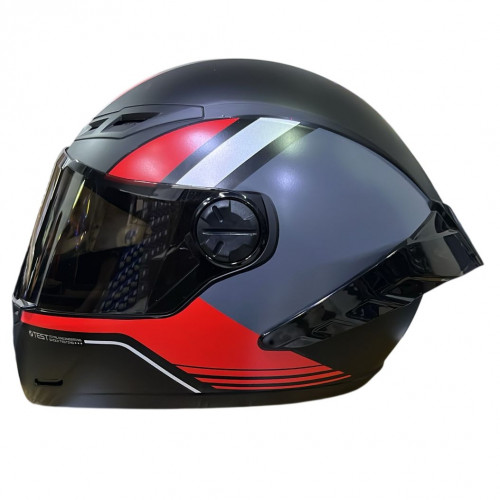 CASCO INTEGRAL ICH 501 SP DINGO NEGRO ROJO SILVER VISOR SMOKE XL -206645