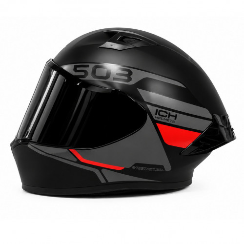 CASCO INTEGRAL ICH 503 BUNCH NEGRO GRIS OSCURO VISOR SMOKE XL (200725)