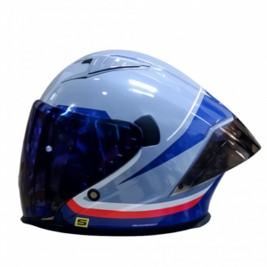 CASCO ABIERTO SHAFT 226 GT CREST GRIS AZUL VISOR IRIDIUM AZUL XL (199444)