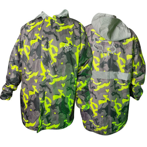 CHAQUETA FOX DOBLE FAZ CAMUFLADA VERDE NEGRO M