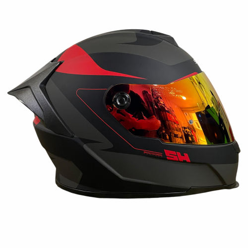 CASCO INTEGRAL SHAFT 502 SP CNEK GRIS ROJO VISOR IRIDIUM M (198679)