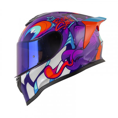 CASCO HRO HRO-506 SP DOGUY MORADO OSCURO MORADO VISOR IRIDIUM S (186577)