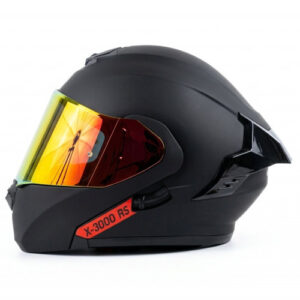 CASCO ABATIBLE X-ONE X-3000RS SOLID NEGRO ROJO SP NEGRO VISOR IRIDIUM ROJO XL (196928)