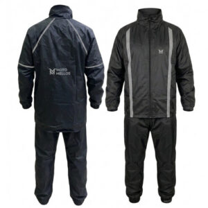IMPERMEABLE DOBLE FAZ MOTO MELLOS NEGRO S