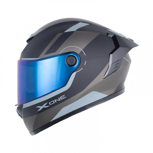 CASCO INTEGRAL X-ONE X-500 RS MYKEL NEGRO GRIS VISOR IRIDIUM L (196983)