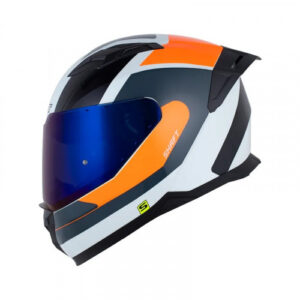 CASCO INTEGRAL SHAFT 549 SP TOTAL BLANCO NARANJA VISOR IRIDIUM S (180354)
