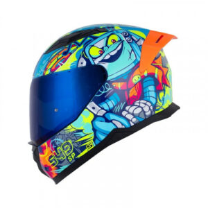 CASCO INTEGRAL SHAFT 549 SP DOOM BOTS AZUL AZUL VISOR IRIDIUM S (180385)