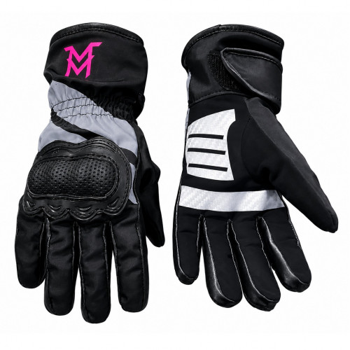 GUANTES MOTO MELLOS TERMICOS WP NEGRO FUCSIA M