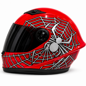 CASCO NIÑO ROJO BRILLO SPIDERMAN TALLA ÚNICA
