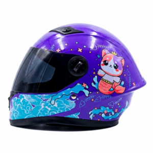 CASCO NIÑA LILA SIRENA TALLA ÚNICA