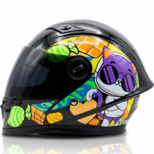 CASCO NIÑA NEGRO MATE CAT BEACH TALLA ÚNICA