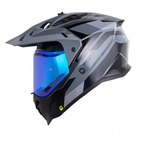 CASCO MULTIPROPOSITO SHAFT MX360 APRICOT BLANCO GRIS VISOR IRIDIUM S (199230)