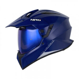 CASCO MULTIPROPOSITO HRO-MX340DV SOLID AZUL SILVER VISOR IRIDIUM L (181421)
