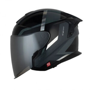 CASCO ABIERTO SHAFT PRO 240DV COZONE NEGRO SILVER VISOR IRIDIUM L (190424)