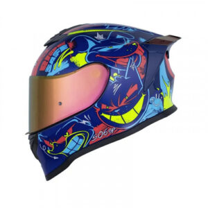 CASCO INTEGRAL HRO 506 SP ROUGH AZUL ROJO VISOR IRIDIUM M (196306)