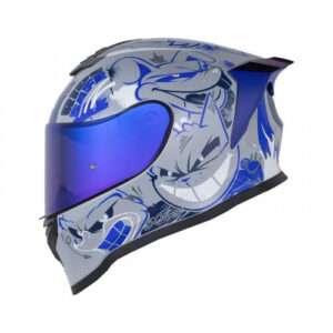 CASCO INTEGRAL HRO 506 SP ROUGH GRIS AZUL VISOR IRIDIUM XL (196312)