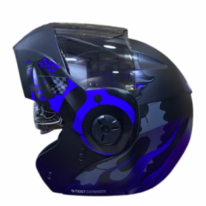 CASCO ABATIBLE ICH 3110 SPEED_UP NEGRO AZUL GRIS VISOR SMOKE L (208966)