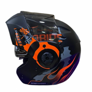 CASCO ABATIBLE ICH 3110 SPEED_UP NEGRO NARANJA GRIS MATE VISOR SMOKE M (209013)
