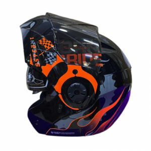 CASCO ABATIBLE ICH 3110 SPEED_UP NEGRO NARANJA GRIS BRILLO VISOR SMOKE L (209010)