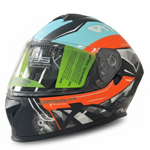 Casco Integral MM 971 DV Negro Naranja Visor TR S