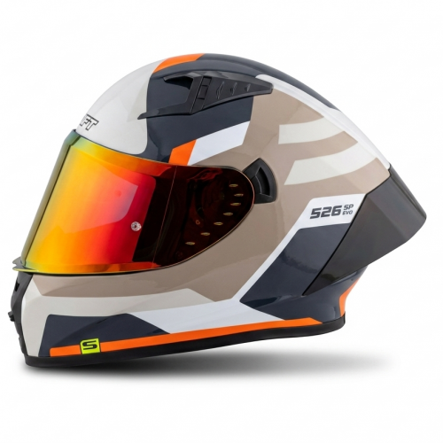 CASCO INTEGRAL SHAFT 526SP INVERT GRIS CLARO BLANCO VISOR IRIDIUM L (193555)