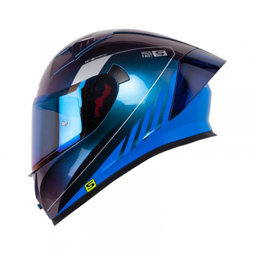 CASCO INTEGRAL SHAFT 526SP EVO RH-FORZA CAMALEON AZUL VISOR IRIDIUM S (200164)