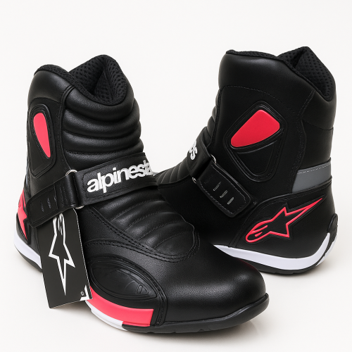 BOTAS PARA MOTOCICLISTA ALPINESTAR NEGRO FUCSIA 37