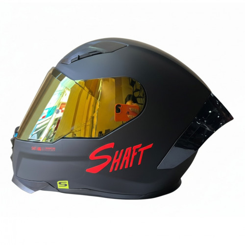 CASCO INTEGRAL SHAFT 562 R SOLID NEGRO ROJO VISOR IRIDIUM XL (179450)